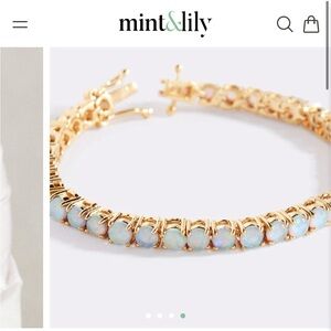 7” Blue Opal Tennis Bracelet from Mint&Lily